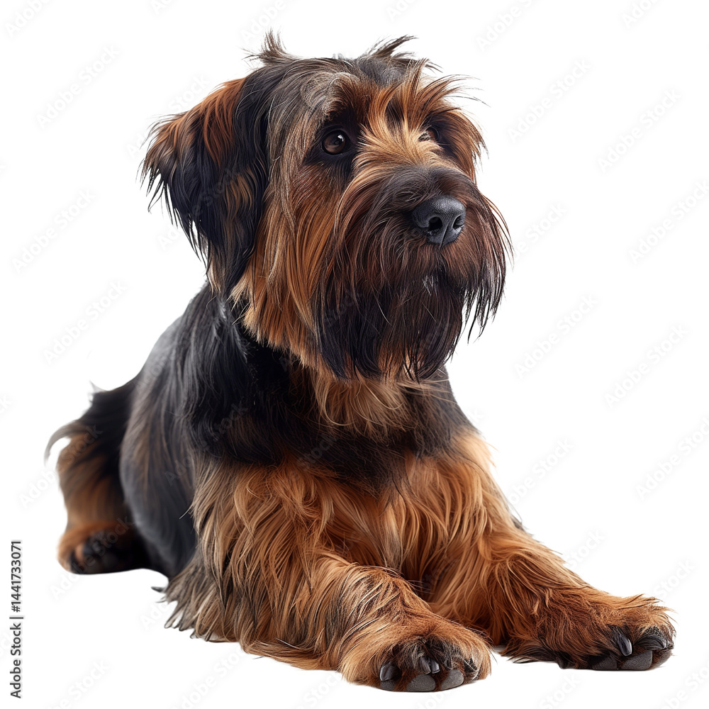 Briard Dog Isolated on Transparent Background. PNG. Generated AI Briard Dog Isolated on Transparent Background. PNG. Generated AI