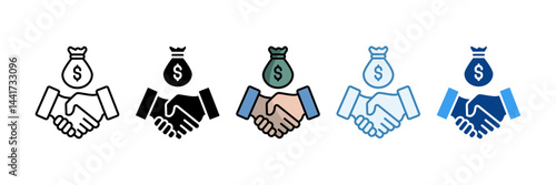 Expense  Icon Set Multiple Style Collection