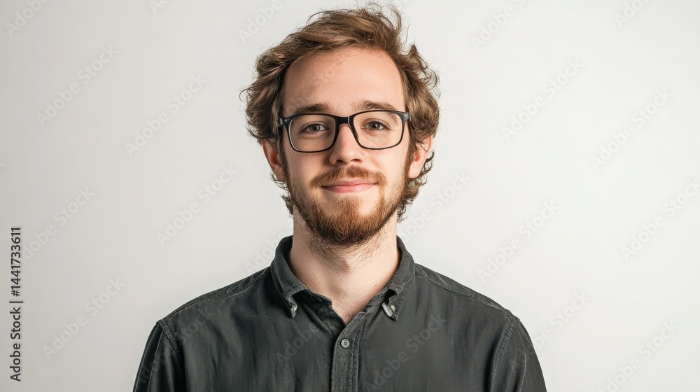 Obraz premium portrait of a man with glasses