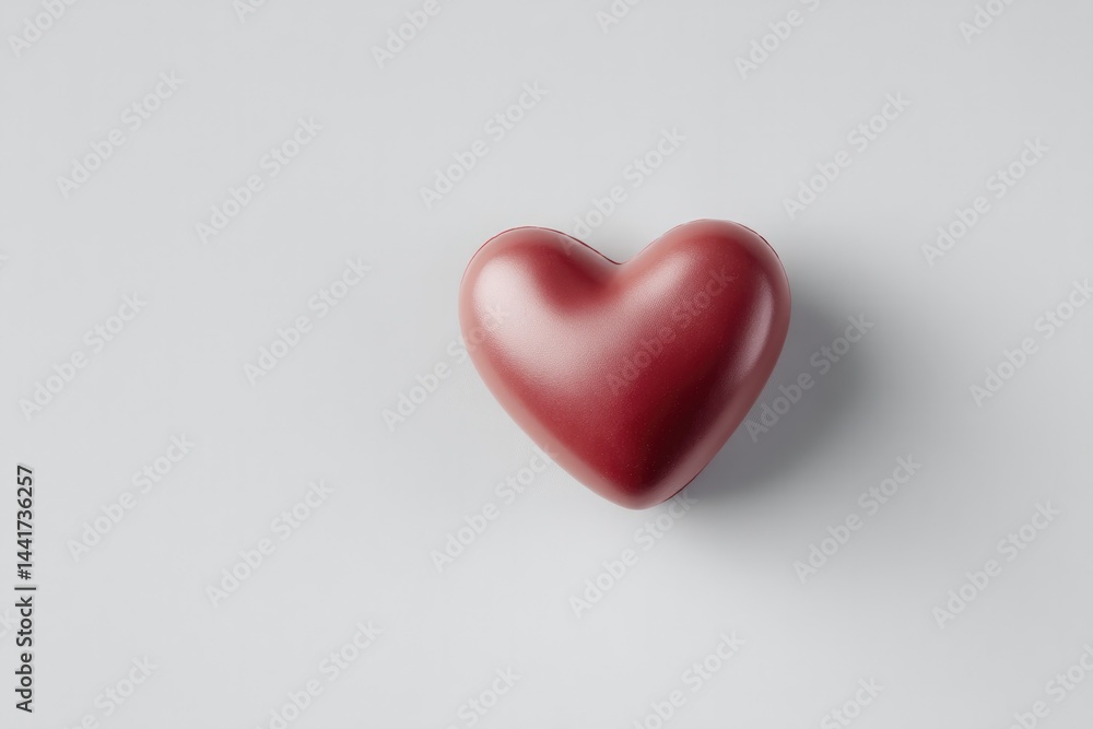 minimalistic image of red heart symbolizing blood donation on white background with ample copy space above minimalistic image of red heart symbolizing blood donation on white background with ample copy space above