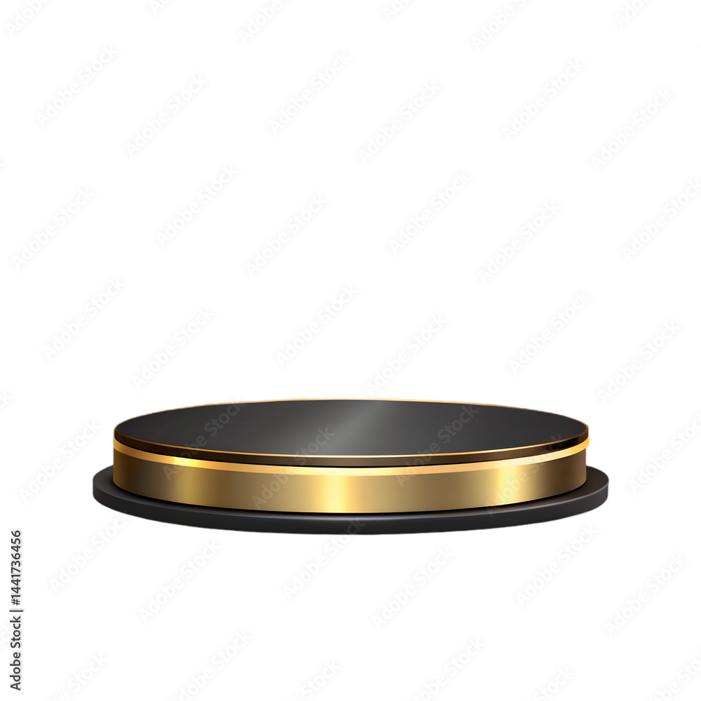 Black presentation circle podium with gold line level editable background vector illustration Black presentation circle podium with gold line level editable background vector illustration