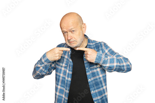Obraz na płótnie a man's gestures while speaking on w salonie