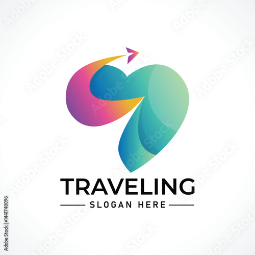 Traveling tour holiday trip summer logo