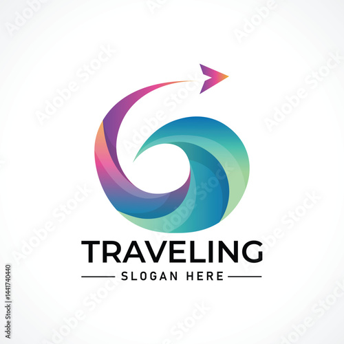 Traveling tour holiday trip summer logo