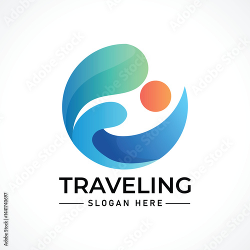 Traveling tour holiday trip summer logo