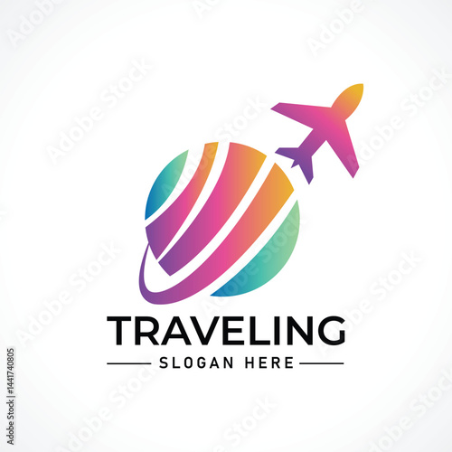 Traveling tour holiday trip summer logo