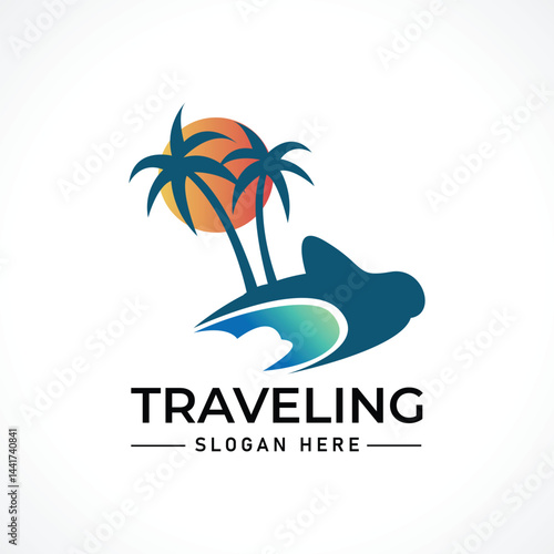 Traveling tour holiday trip summer logo