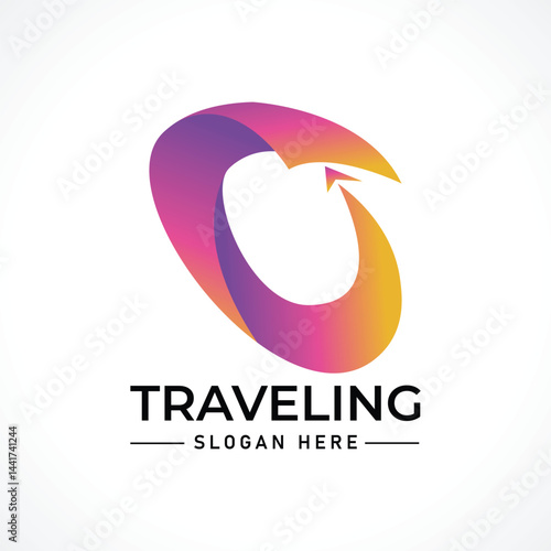 Traveling tour holiday trip summer logo