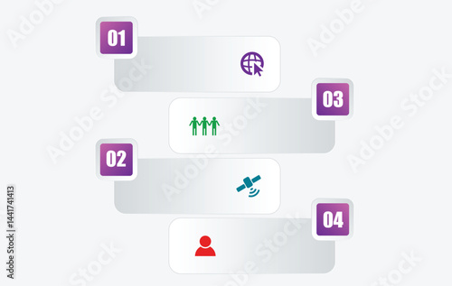 illustration of an infographic featuring tabs and titles, arranged for easy data presentation with a clean and modern layout, perfect for visualizing information and key points 01