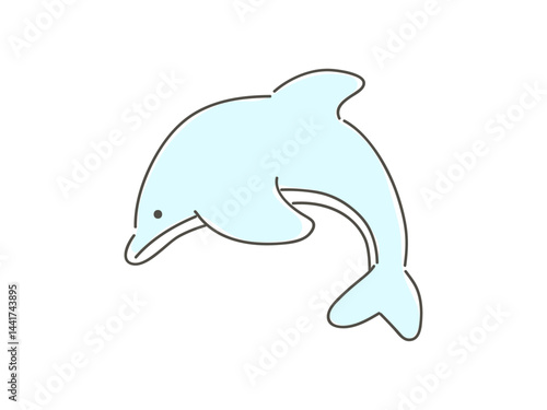 シンプルなイルカのイラスト