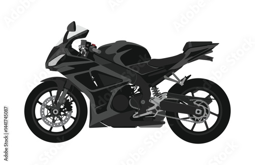 Motorcycle silhouette black vector art 