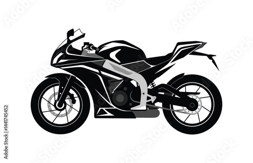 Black motorcycle silhouette

