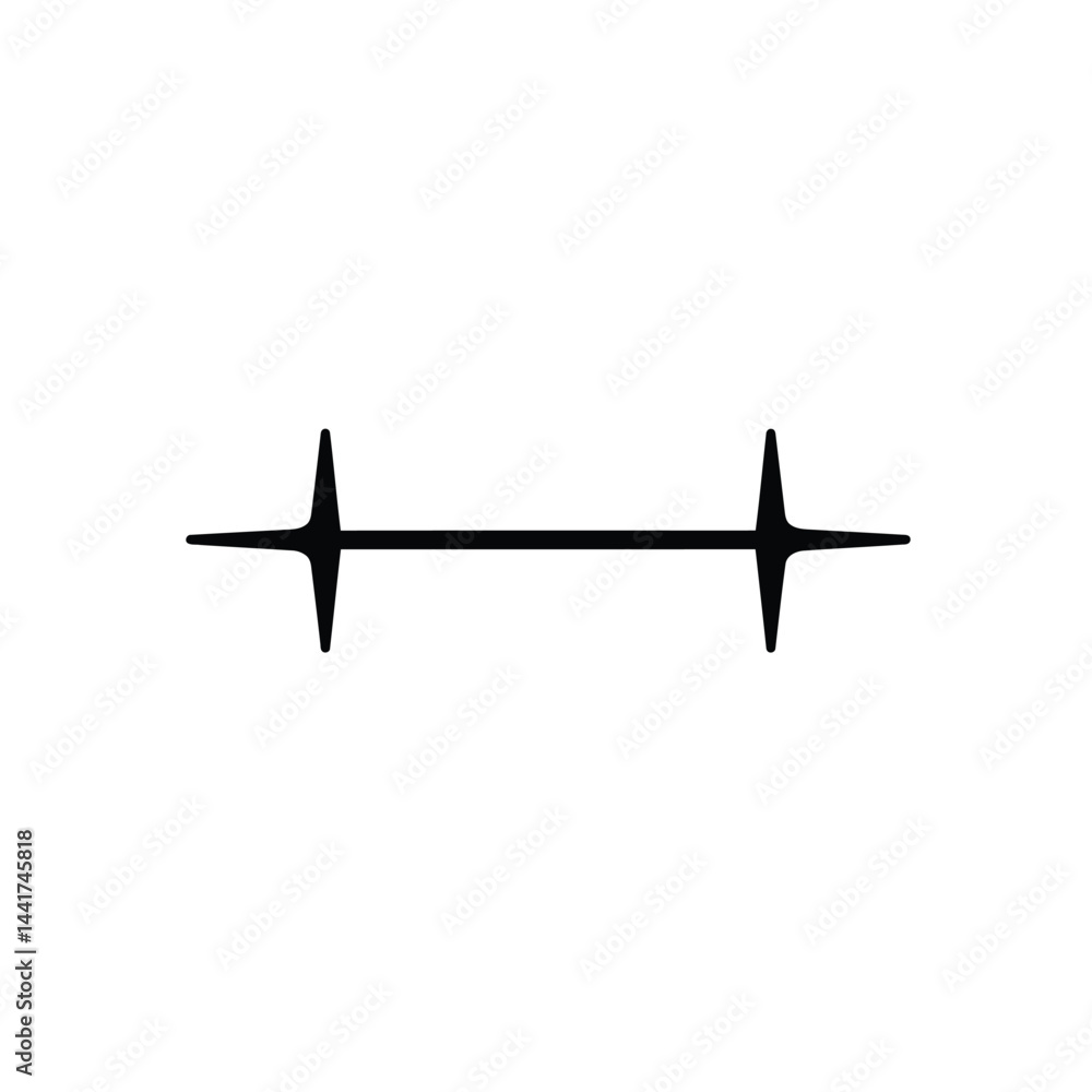 Isolated simple black graphic element cross outline minimalist design style on white Isolated simple black graphic element cross outline minimalist design style on white