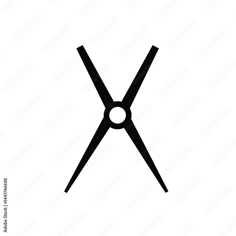 Minimalist clock hands illustration symbolizing time passing in a clean design Minimalist clock hands illustration symbolizing time passing in a clean design