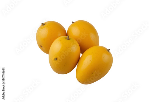 Four Ripe Yellow Mangoes Isolated on White for Healthy Eating Concepts: Tropical Fruit Imagery: Mangoes, Yellow, Isolated, White, Fresh, Healthy, Eating, Fruit, Tropical

