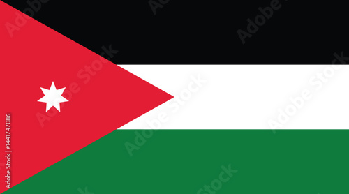 Free Download The Flag of Jordan vector. national flag of Jordan. vector illustration. - GFXLoad