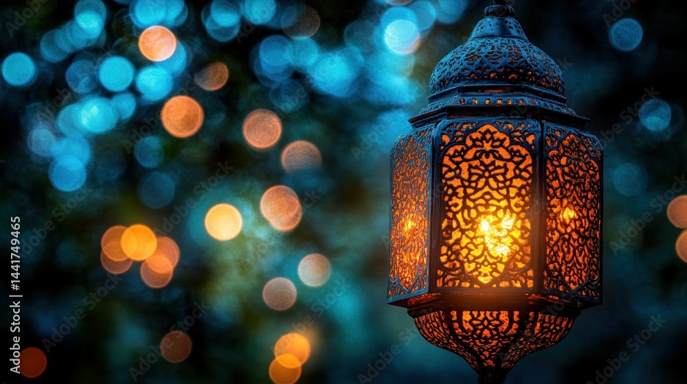 Ornamental lantern, warm glow Ornamental lantern, warm glow