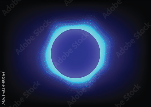 Abstract technology background ring shere vector design graphic digital sound sonic network communication concept