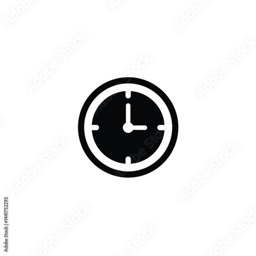 Clock icon represents time management and schedules black and white illustration Free Download Clock icon represents time management and schedules black and white illustration - GFXLoad