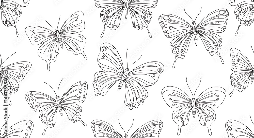 Obraz premium Flutter: A Line Dance of Wings AI Generated