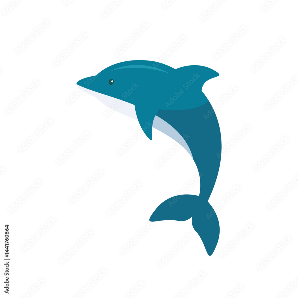 Fototapeta premium dolphin isolated on white background