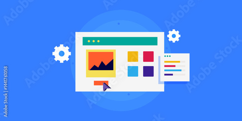 Social media optimization on intelligent marketing software dashboard.