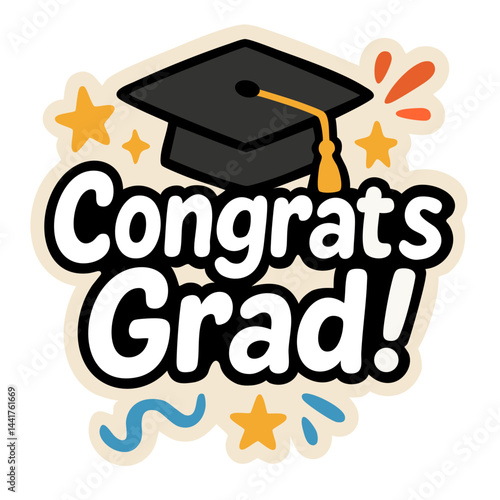 Congrats Grad! Sticker