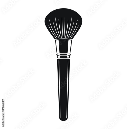 black mascara brush isolated