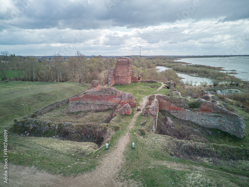 Obraz na płótnie Bobrowniki Castle Ruins, Poland. w salonie