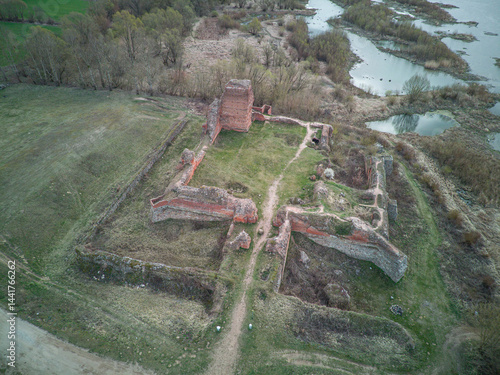 Obraz na płótnie Bobrowniki Castle Ruins, Poland. w salonie