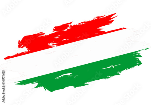 Artistic representation of the Hungarian flag suitable for design and promotional uses.