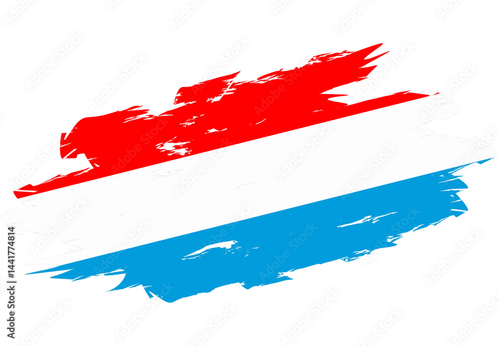A stylized representation of the Luxembourg flag, ideal for patriotic themes or European representation. A stylized representation of the Luxembourg flag, ideal for patriotic themes or European representation.