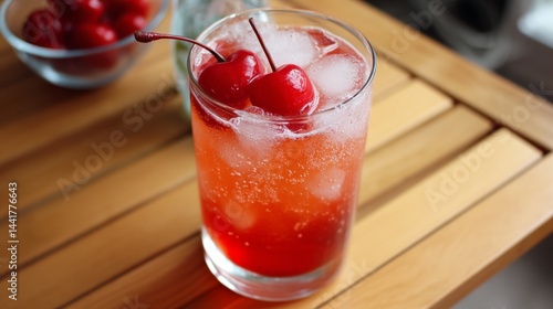 Boozy Refreshing Dirty Shirley Cocktail with Grenadine