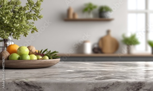 Kitchen countertop with fruit display