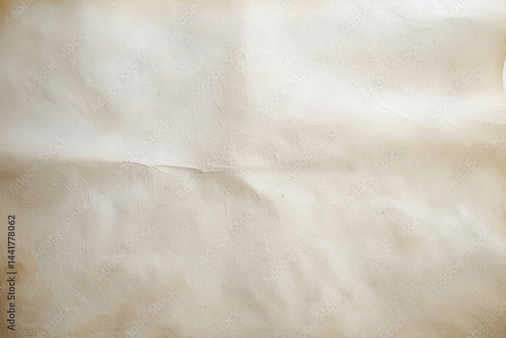 Naklejka premium empty wrinkled and stained beige paper with visible fold marks and subtle shadows
