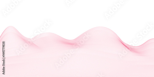Abstract Watercolor Soft Pink Waves – Minimalist Pastel Background Illustration