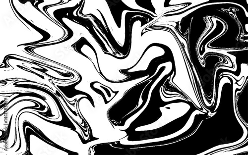 Black and white abstract fluid art. Acrylic and oil paint flow monochrome contemporary backdrop. Beautiful abstract painting techniques drawing Ebru 