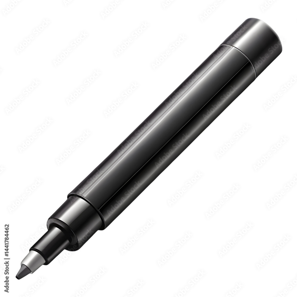 Black marker on transparent background illustration Black marker on transparent background illustration
