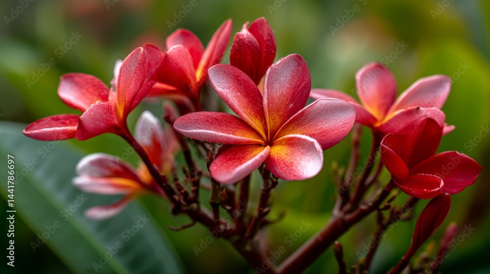 Plumeria rubra or red frangipani is a species of plant that belongs to the genus plumeria, has beautiful colors, a fragrant aroma and is often used in flower arrangements and traditional ceremonies Plumeria rubra or red frangipani is a species of plant that belongs to the genus plumeria, has beautiful colors, a fragrant aroma and is often used in flower arrangements and traditional ceremonies