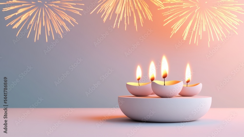 Banner design for diwali festival and podium,Diwali light decoration candle with fireworks,Stage,Product display Showcase design sparkle background,Deepavali,Dipavali,3D podium illustration. Banner design for diwali festival and podium,Diwali light decoration candle with fireworks,Stage,Product display Showcase design sparkle background,Deepavali,Dipavali,3D podium illustration.