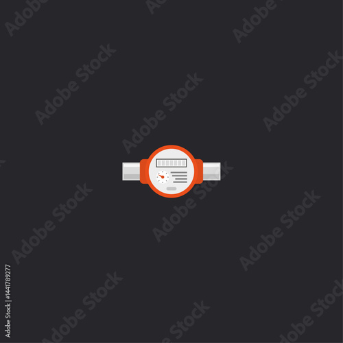 Water meter icons flat vector design