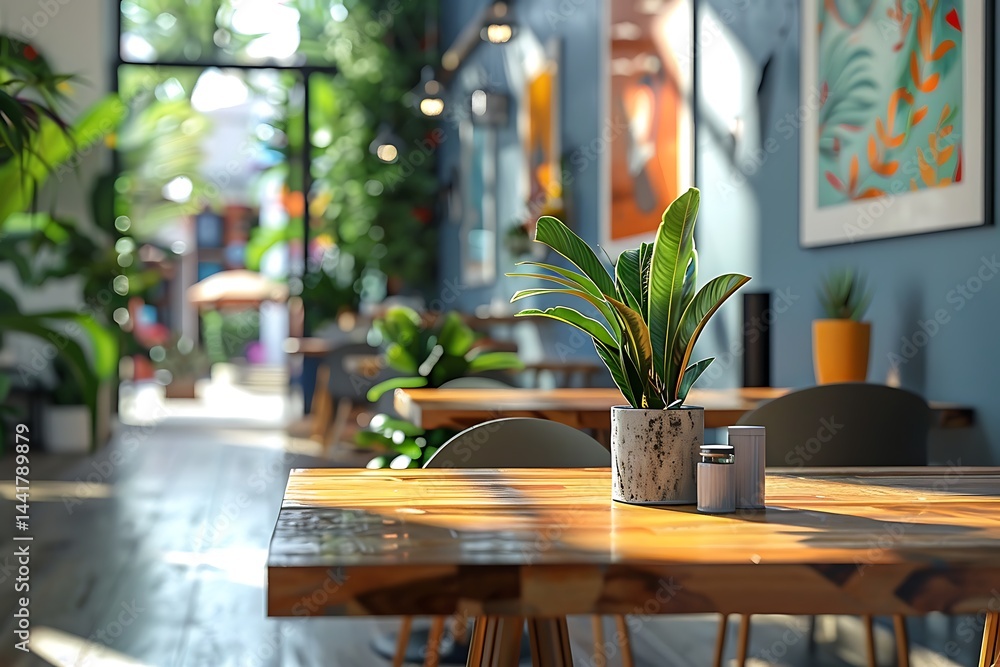 mock up posters with retro hipster cafe restaurant interior background, 3D render mock up posters with retro hipster cafe restaurant interior background, 3D render