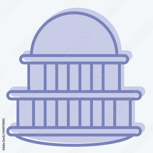 Icon Capitol. related to House symbol. two tone style. design editable