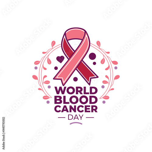 world blood cancer day logo vector 