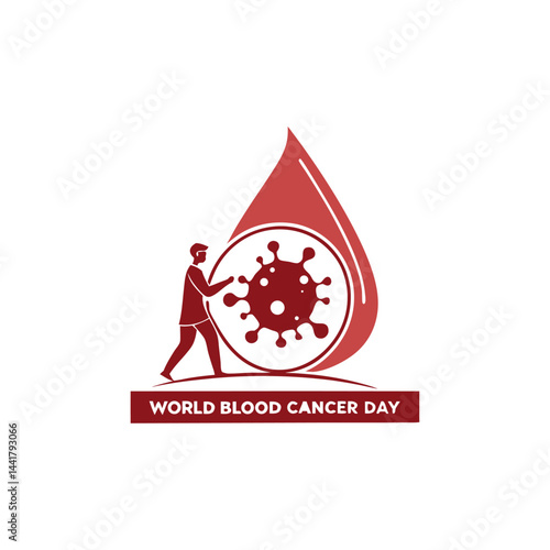 world blood cancer day logo vector 