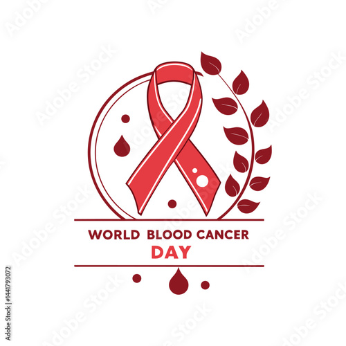 world blood cancer day logo vector 