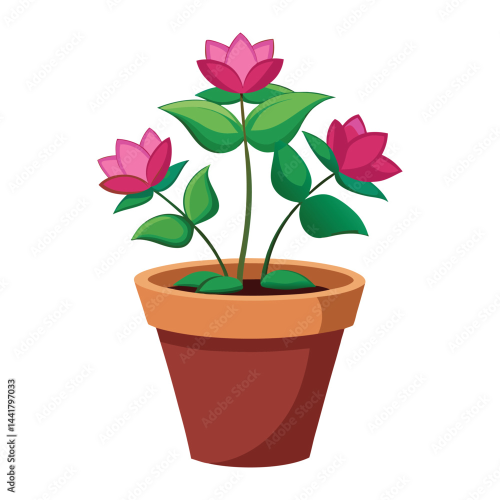Obraz premium Flower pot vector 