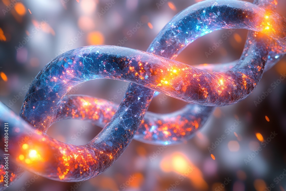 Abstract representation of a double helix structure. Abstract representation of a double helix structure.