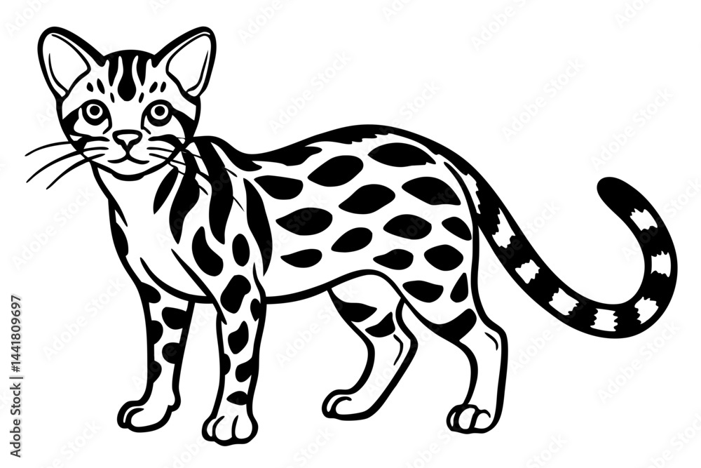 Obraz premium Elegant Margay Sketch