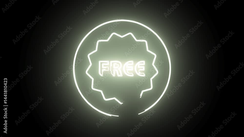 Collection of icons for e commerce neon animation Collection of icons for e commerce neon animation